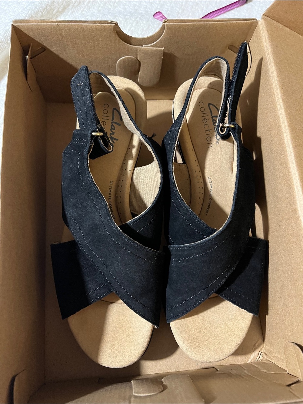 Clark’s Black Suede Shoes
